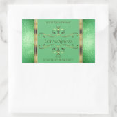 Imitate für das Umweltzeichen Gold Verzierte Dekor Rechteckiger Aufkleber (Tasche)