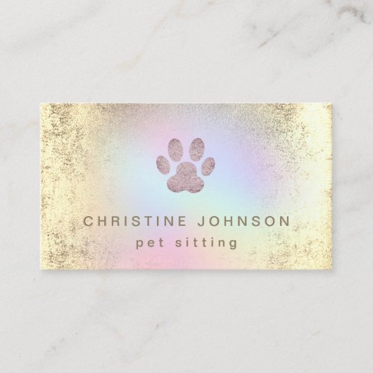 Imitate für den Heimtieraufseher, goldfarbene Foli Visitenkarte (Vorderseite)