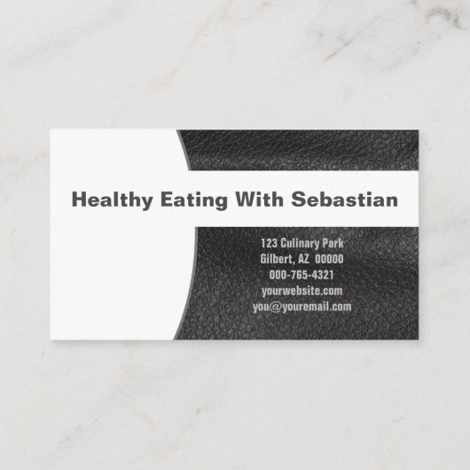 Imitate für den persönlichen Koch führen benutzerd Visitenkarte (Rückseite)