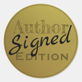 Imitate für die Author Signed Edition Gold Runder Aufkleber