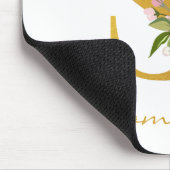 Imitate für die Blumenmonogramm - Goldname Erstper Mousepad (Ecke)