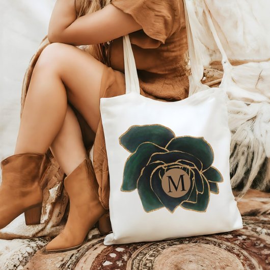 Imitate für die Rose von Aquarellfarben Gold und G Tragetasche