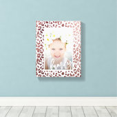 Imitate für Familienskripte Rose Gold Leopard Prin Leinwanddruck (Insitu (Holzboden))