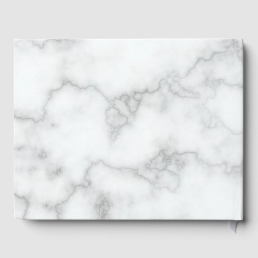 Imitate für Firmenlogos aus weißem Marmor Gästebuch (Rückseite)