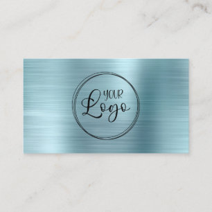 Imitate für Firmenlogos Light Blue Ombre Foil Visitenkarte