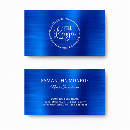 Imitate für Firmenlogos Royal Blue Ombre Foil Visitenkarte