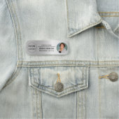 Imitate für Firmenlogos Silver Employee Foto Namensschild (Beispiel)