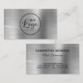 Imitate für Firmenlogos Silver Ombre Visitenkarte (Vorne/Hinten)