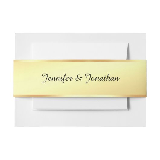 Imitate für handgeschriebene Skripte - Gold-Elegan Einladungsbanderole (Vorderseite Beispiel)