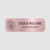 Imitate für kundenspezifische Firmenlogos mit der  Namensschild (Vorderseite)