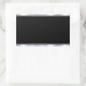 Imitate für leere Vorlagen Silber Schwarz Hinzufüg Rechteckiger Aufkleber (Tasche)