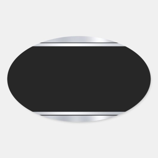 Imitate für leere Vorlagen (Silver Black) Ovaler Aufkleber (Vorderseite)