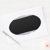Imitate für leere Vorlagen (Silver Black) Ovaler Aufkleber (Umschlag)