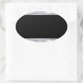 Imitate für leere Vorlagen (Silver Black) Ovaler Aufkleber (Tasche)