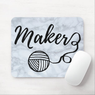 Imitate für Maker- und Garntypografie Marmortextur Mousepad