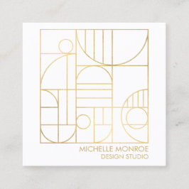 Imitate für moderne geometrische Art Deco Quadratische Visitenkarte