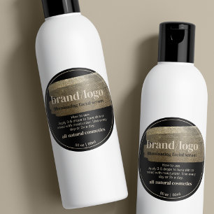 Imitate für moderne Produkte Gold Pinselstriche Runder Aufkleber