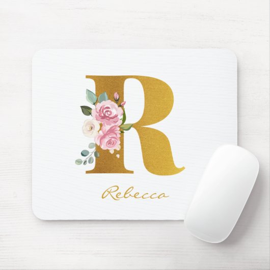 Imitate für Monogramme mit Blumenmuster - Name Per Mousepad (Mit Mouse)