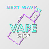 Imitate für Neon Vape Shop Business anpassen Fensteraufkleber (Blatt)