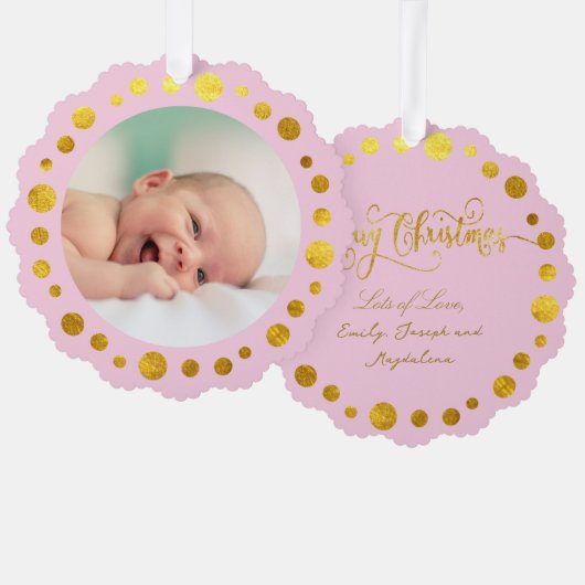 Imitate für neues Baby Ornament Karte (Vorderseite/Rückseite)