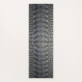 Imitate für schwarze Krokodile Alligator-Skin Lede Yogamatte (Rückseite)