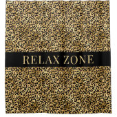 Imitate für Tierabdruck Gold Black Duschvorhang (Vorderseite)