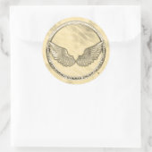 Imitate für unbedruckte Gold-Blank-Vorlage Runder Aufkleber (Tasche)