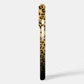 Imitate Fur Wild Leopard Print mit Goldname Case-Mate iPhone Hülle (Rückseite / Links)