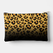 Imitate Fur Wild Leopard Print mit Goldname Zubehörtasche (Rückseite)
