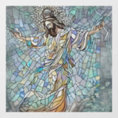 Imitate gebrochen Glass Jesus Fensteraufkleber (Blatt)
