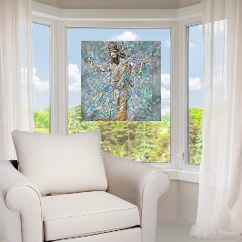Imitate gebrochen Glass Jesus Fensteraufkleber