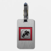 Imitate gebürstete Aluminium Reittier. Gepäckanhänger (Rückseite vertikal)