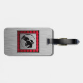 Imitate gebürstete Aluminium Reittier. Gepäckanhänger (Rückseite horizontal)