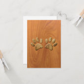 Imitate gegossen Holzhundebüts Karte (Vorderseite/Rückseite Beispiel)