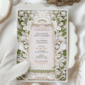 Imitate gemeißelt Elfenbeinblüten Hochzeit Einladung