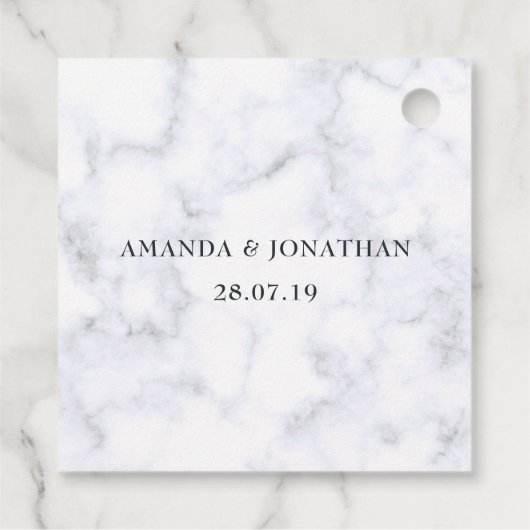 Imitate Geometrisch aus Gold-Marmor Geschenkanhänger (Rückseite)