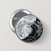 Imitate Georgia Staat Quarter Button (Vorne & Hinten)