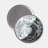 Imitate Georgia Staat Quarter Magnet (Vorderseite/Rückseite)