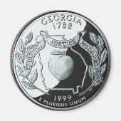 Imitate Georgia Staat Quarter Magnet (Vorne)