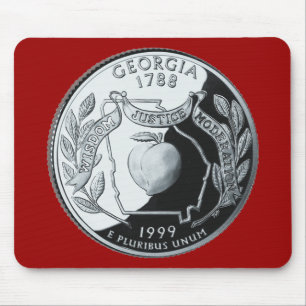 Imitate Georgia Staat Quarter Mousepad