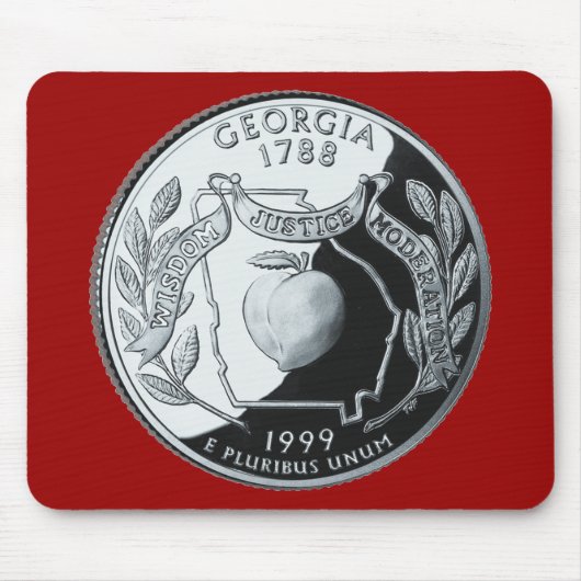 Imitate Georgia Staat Quarter Mousepad (Vorne)