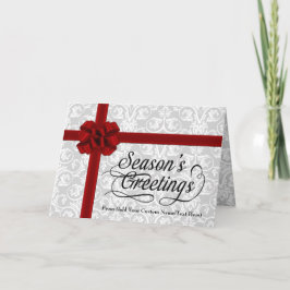 Imitate Geschenkboxen Style Bow Season's Greetings Feiertagskarte