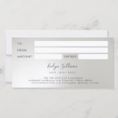 Imitate Geschenkgutschein für Silberfolie Glitzer (Rückseite)