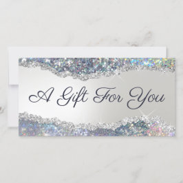 Imitate Geschenkgutschein für Silberfolie Glitzer
