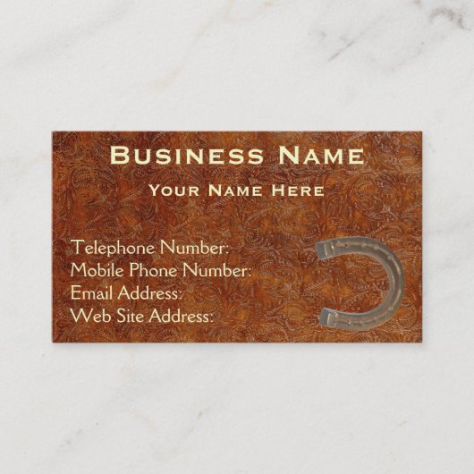 Imitate Geschenkte Leder Western Stil IV Biz Karte (Vorderseite)