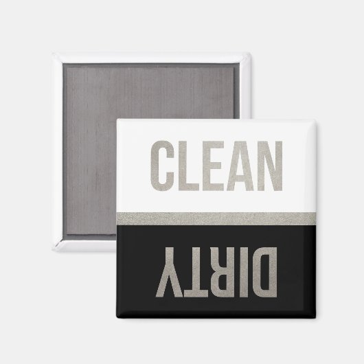 Imitate Geschirrspüler mit Silberfolie Magnet (Vorderseite/Rückseite)