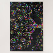 Imitate Gestaltete Glasmosaikbaume Puzzle (Vertikal)