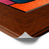 Imitate gestanztes Glas Window Cat Art Poster (Ecke)