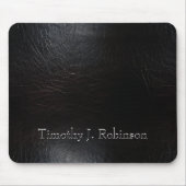 Imitate gestörtes schwarzes Leder mit Bosseln Mousepad (Vorne)