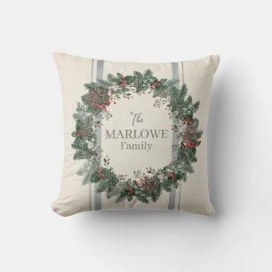 Imitate gestreift Persönlicher Weihnachtsfeiertag Kissen